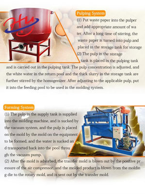 Botella Tray Production Line del sistema del moldeado de Tray Making Machine Paper Pulp del huevo 7000PCS/H