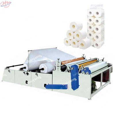Maxi Roll Toilet Tissue Rewinding grabado en relieve automático pega a pequeño Bobbin Paper Manufacturing Machine
