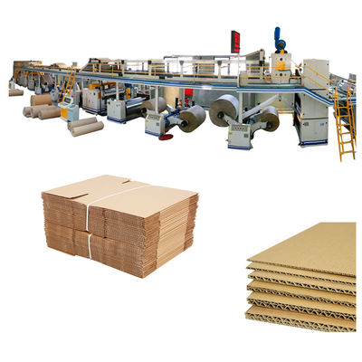 60-250 metros Min Corrugated Cardboard Production Line