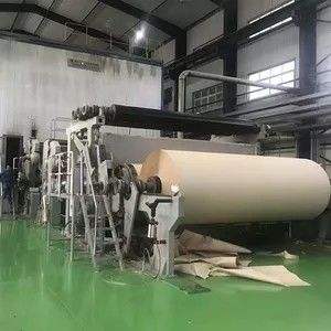 Máquina 3400m m de la fabricación de papel de Kraft del tallo del trigo los 250m/minuto del papel usado/de bambú